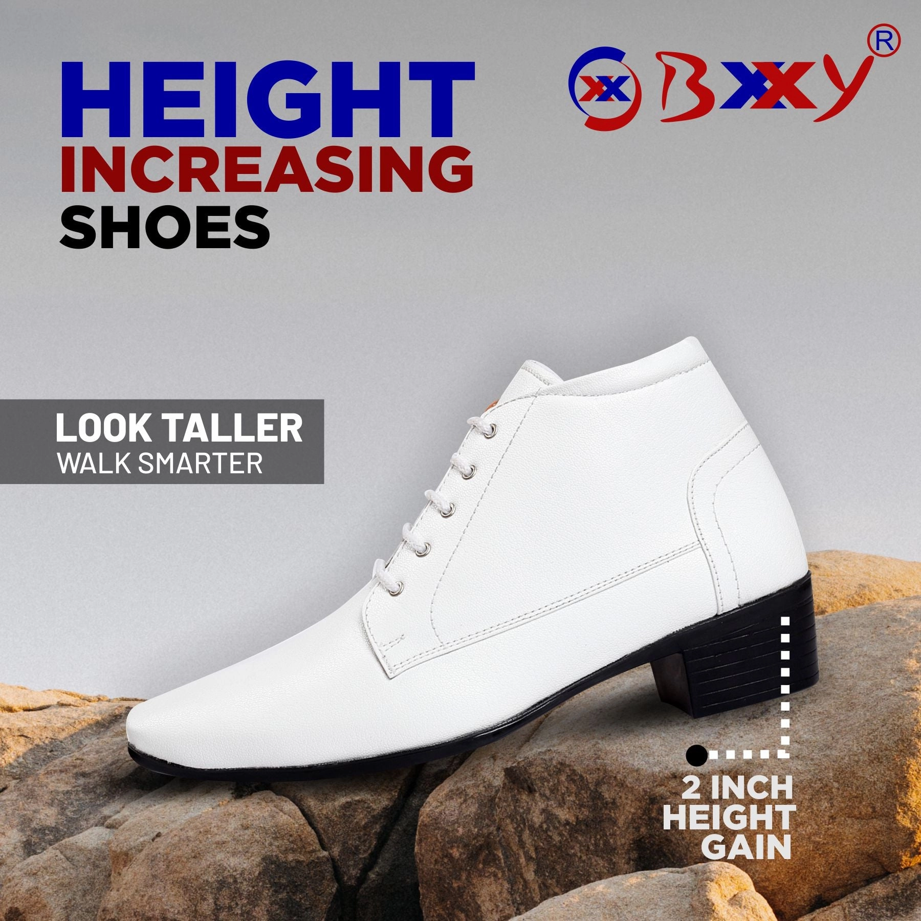 Bxxy Elevator Derby Formal Wear Boots For Men Rubber Boots