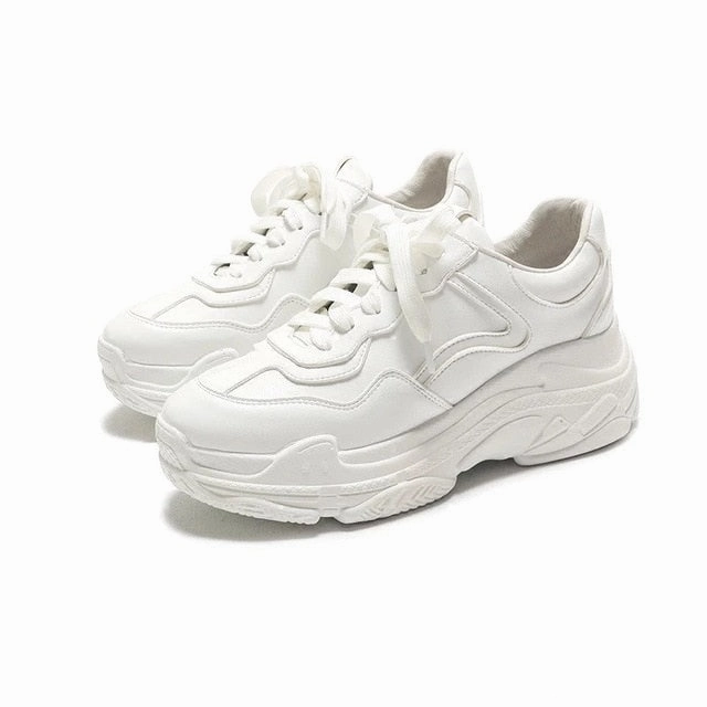 ALL YIXIE 2019 New Summer White Mesh Women Sneakers Fashion Thick Bottom Womens Platform Sneakers Casual Shoes Zapatos De Mujer Business Casual Shoes Outfit