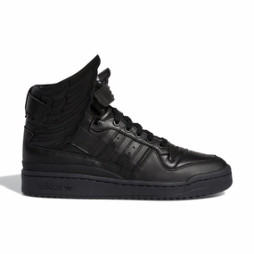   Jeremy Scott Forum High Wings 4.0 'Core Black' Customized Adidas Shoes