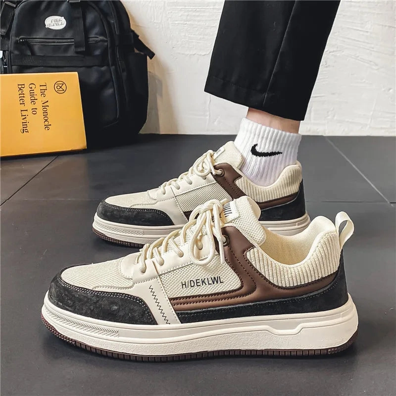 Wiaofellas Fashion Flats Board Shoes for Men Low Top Casual Sneakers Men Zapatillas Hombre New Style Vulcanize Shoes for Man Outdoor Bb 4000 Ii Mid Casual Shoes