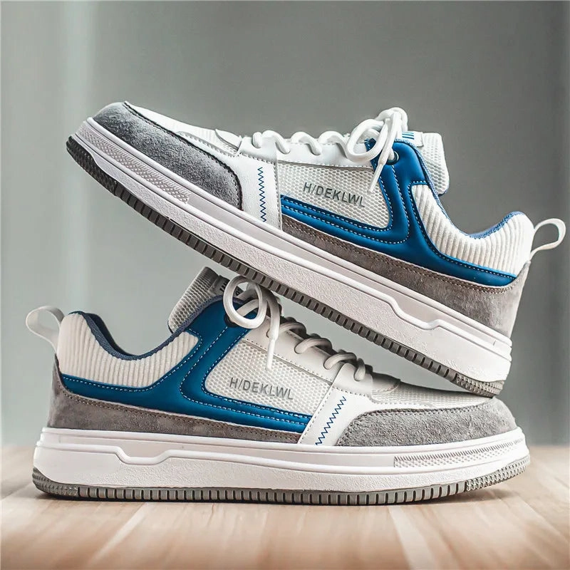 Wiaofellas Fashion Flats Board Shoes for Men Low Top Casual Sneakers Men Zapatillas Hombre New Style Vulcanize Shoes for Man Outdoor Best Dog Walking Shoesbest Casual Shoes