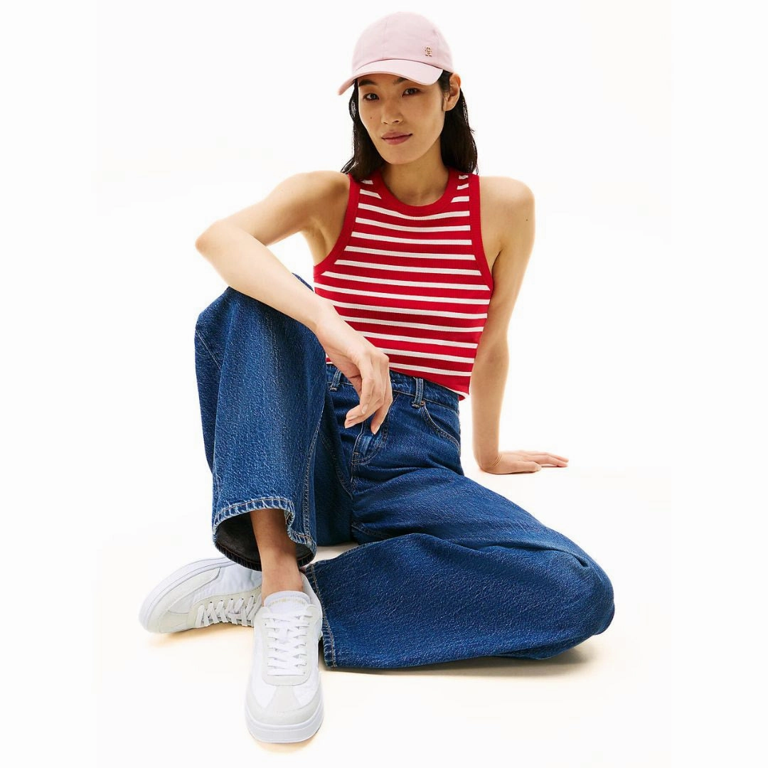 Sneakers With A Wide Toe Box Tommy Hilfiger JHeritage Suede Trainers Women FW0FW08643-WHTPNK