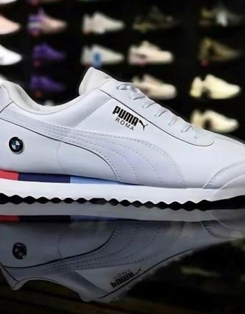 Puma Roma Shoes X BMW Motorsports Shoes For Men  White Asics Ankle Support Shoes
