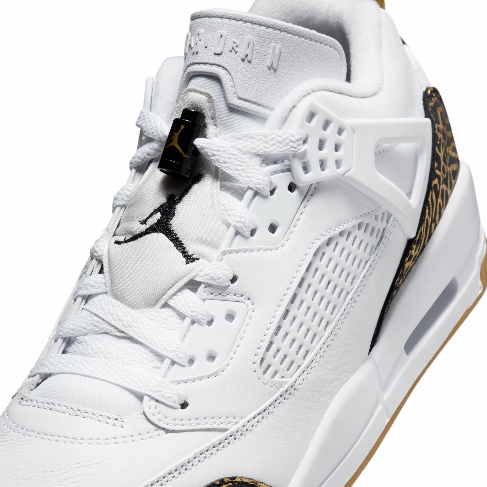 MENS JORDAN SPIZIKE LOW (WHITE/BLACK/METALLIC GOLD) Asics Volleyball Shoes Metarise