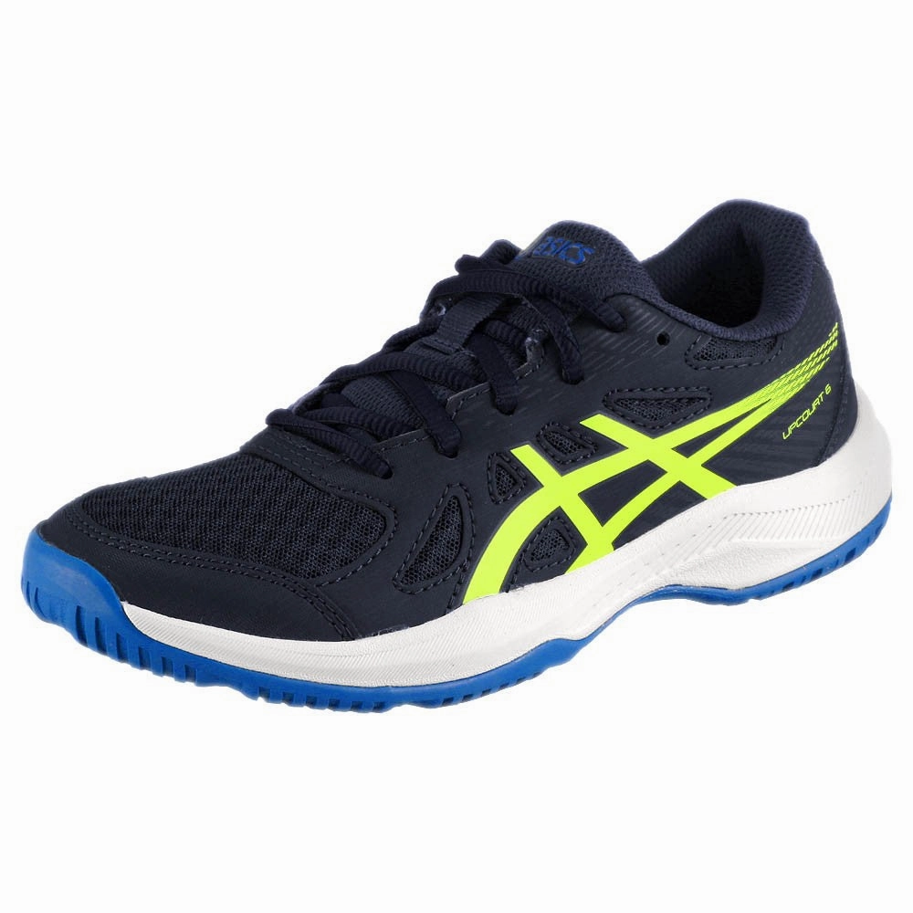 Asics Junior Upcourt 6 GS - Midnight/Safety Yellow Stability Asics Shoes