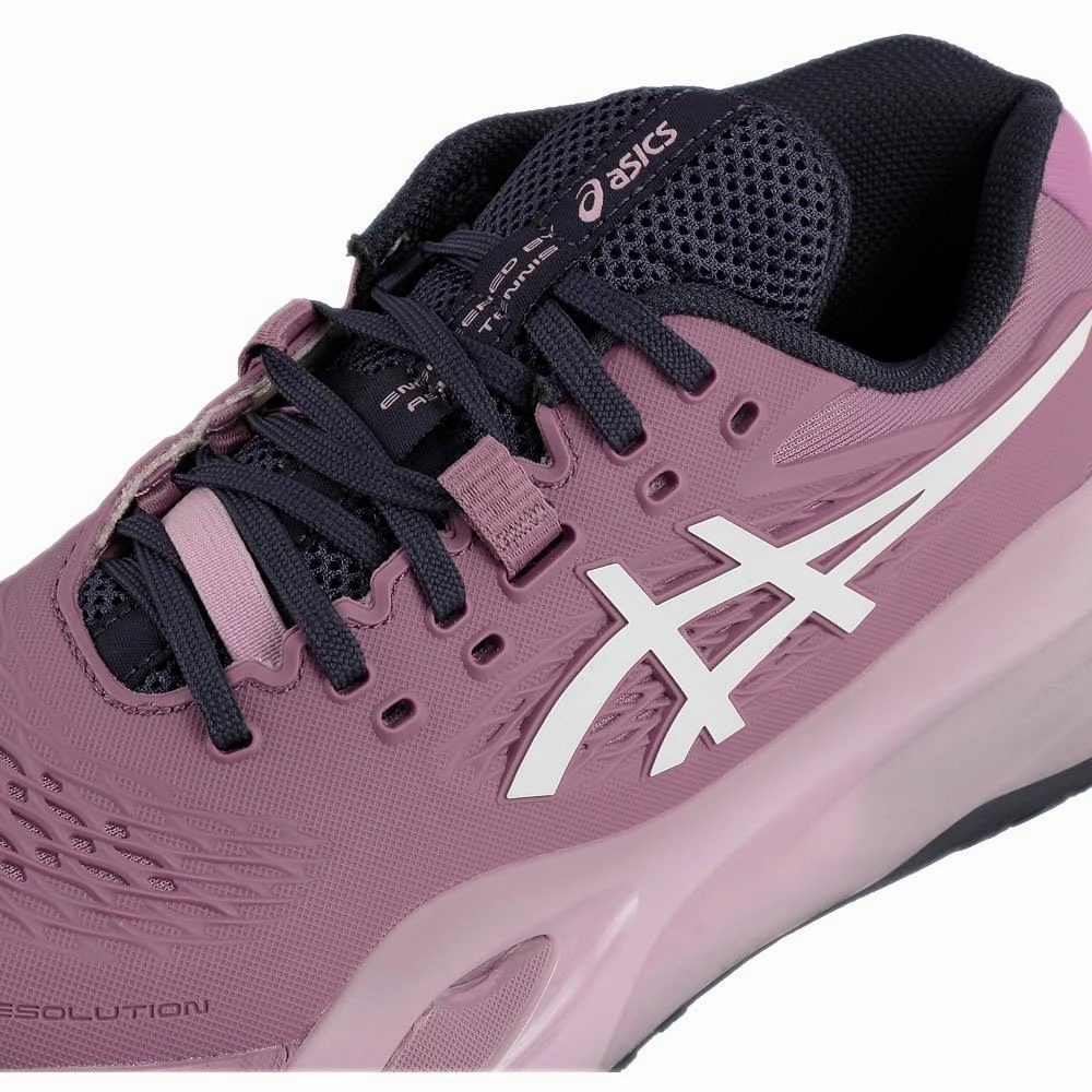 Asics Women's Gel-Resolution X - D Width - Ube/White Asics Spikeless Track Shoes