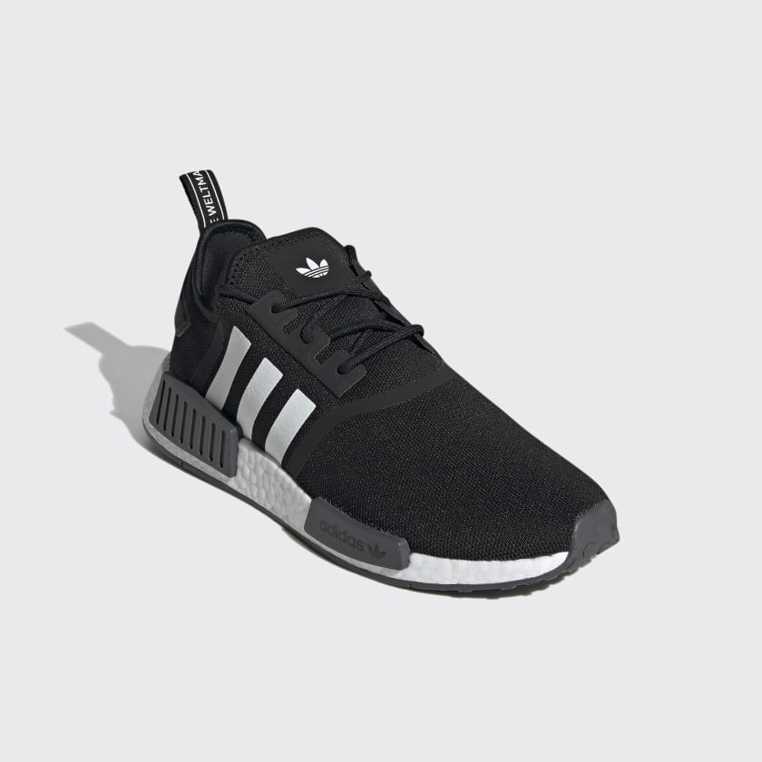 Adidas NMD_R1 Men's Shoes, Core Black / Cloud White / Grey Five Adidas Preschool Shoes