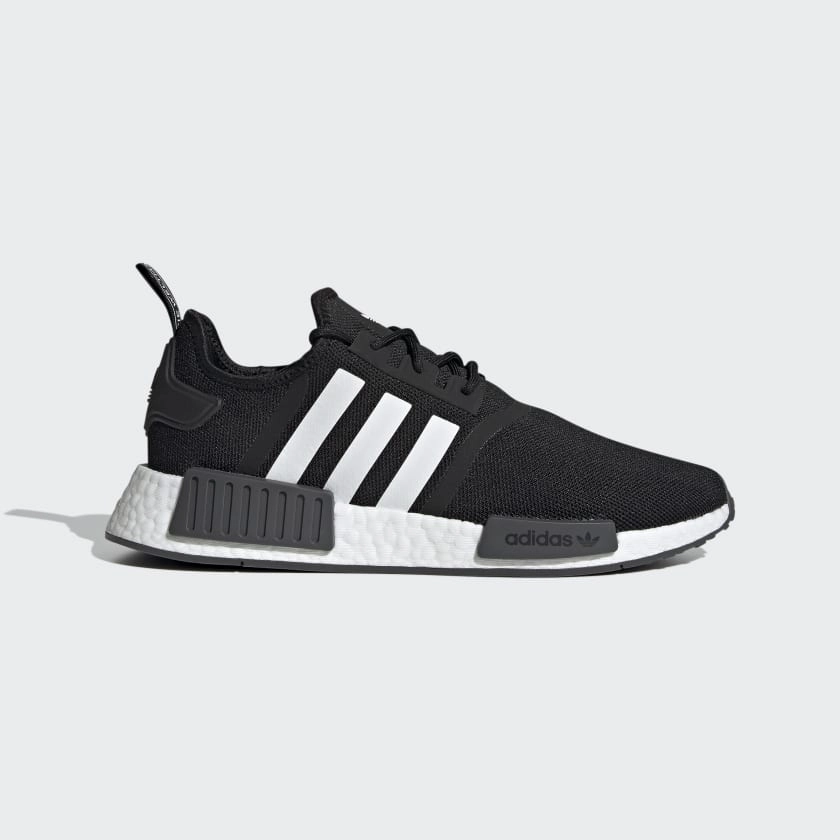 Adidas Soccer Shoes Kangaroo Leather Adidas NMD_R1 Men's Shoes, Core Black / Cloud White / Grey Five