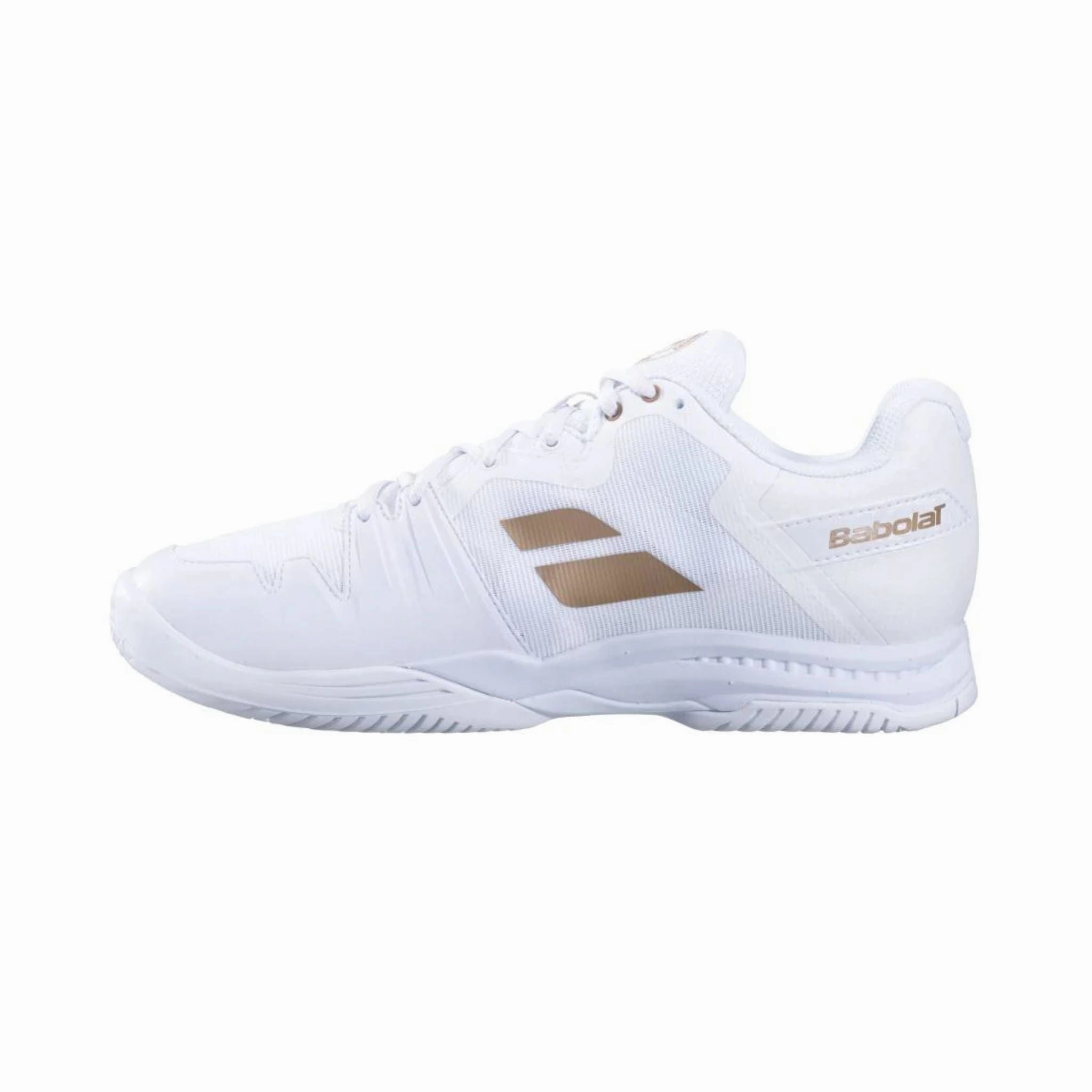 Babolat SFX3 All Court Wimbledon Women's Shoes [White/Gold] Free Metcon 4 Training Shoe