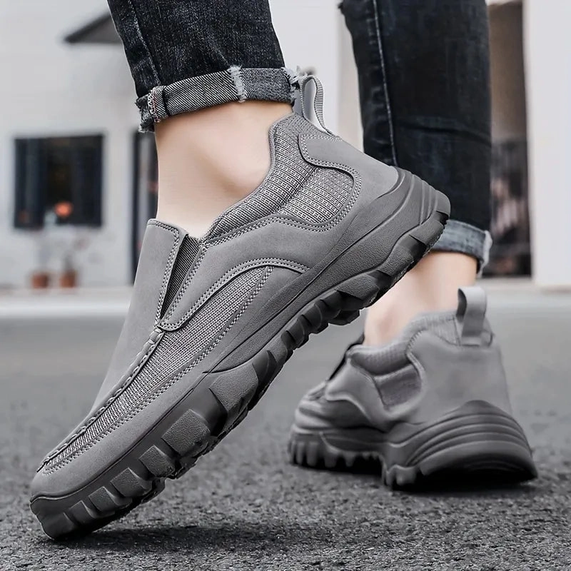 Last Day 50% OFFMen's Lightweight Breathable Casual Orthopedic Slip-On Walking Shoes Trail Running Shoes For Flat Feet