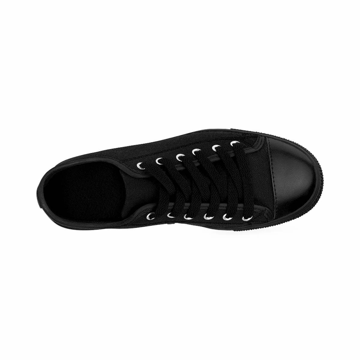 Black Men's Sneakers, Solid Color Low-Top Tennis Fashion Running Shoes (US Size 7-15) No Heeled Boots