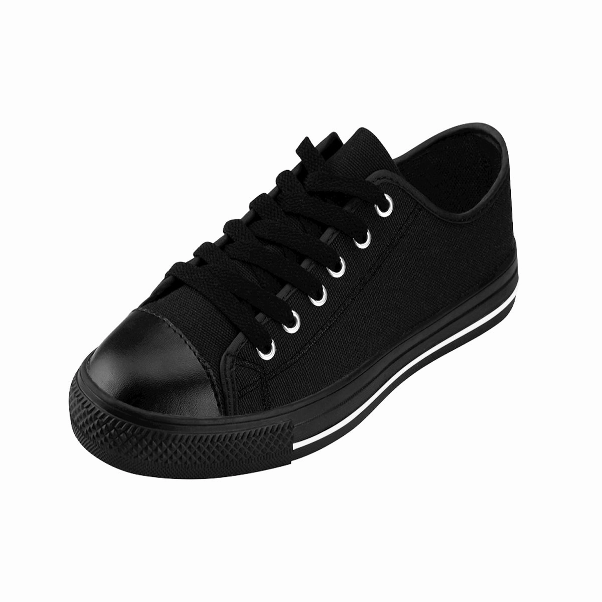 Black Men's Sneakers, Solid Color Low-Top Tennis Fashion Running Shoes (US Size 7-15) Glitter Boots