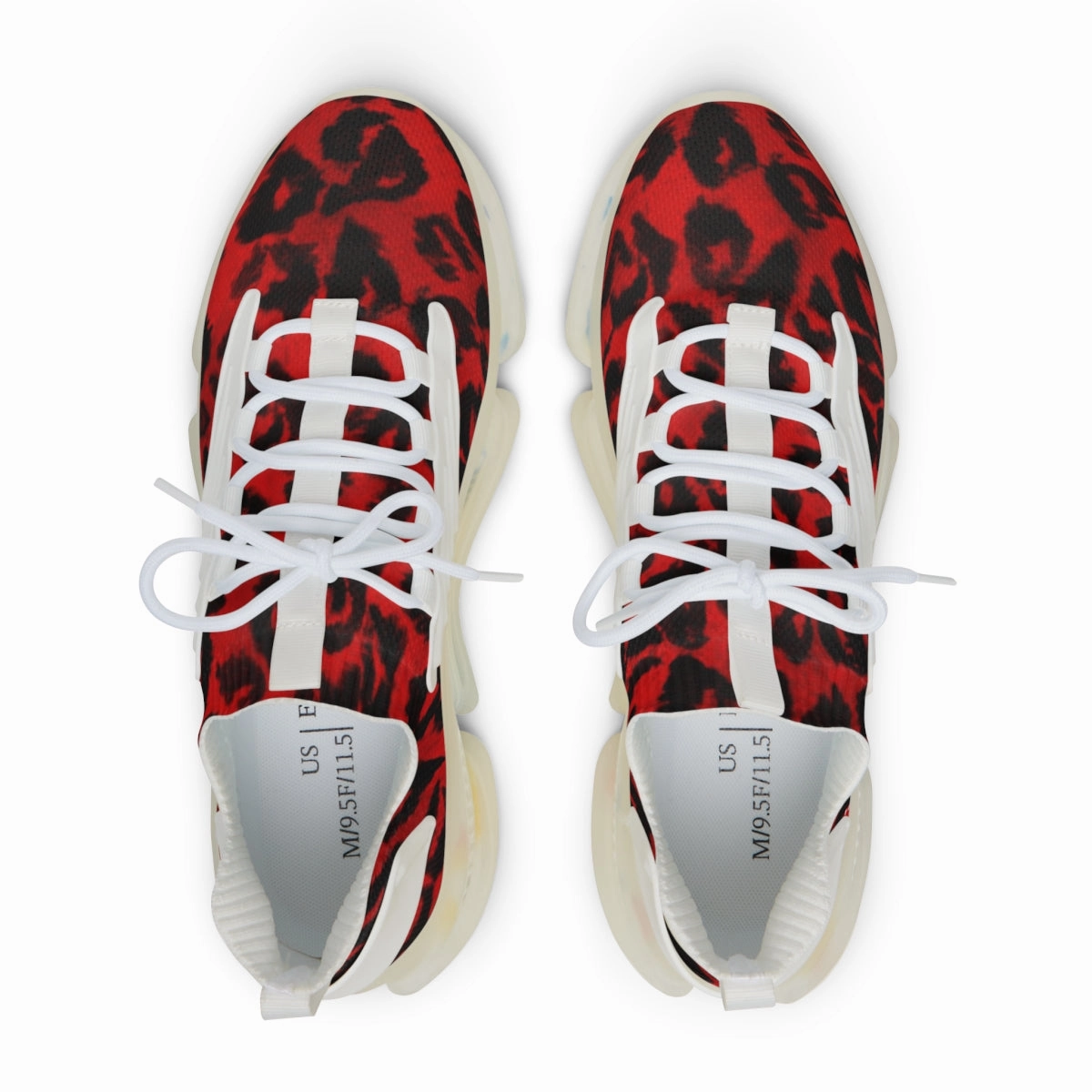 Twisted X Shoes And Boots Red Leopard Men's Shoes, Best Comfy Animal Print Men's Mesh Sports Sneakers Shoes (US Size: 5-12)