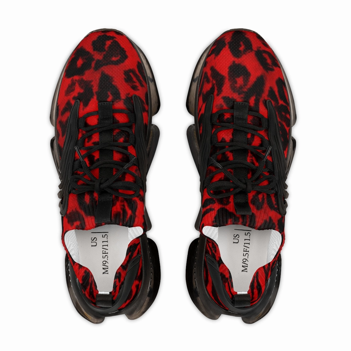 Red Leopard Men's Shoes, Best Comfy Animal Print Men's Mesh Sports Sneakers Shoes (US Size: 5-12) Summer Ankle Boots