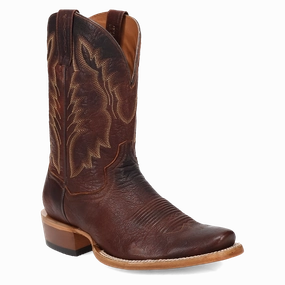 Boerne Men's Cognac Leather Boot- Dan Post (DS) Scrunch Boots
