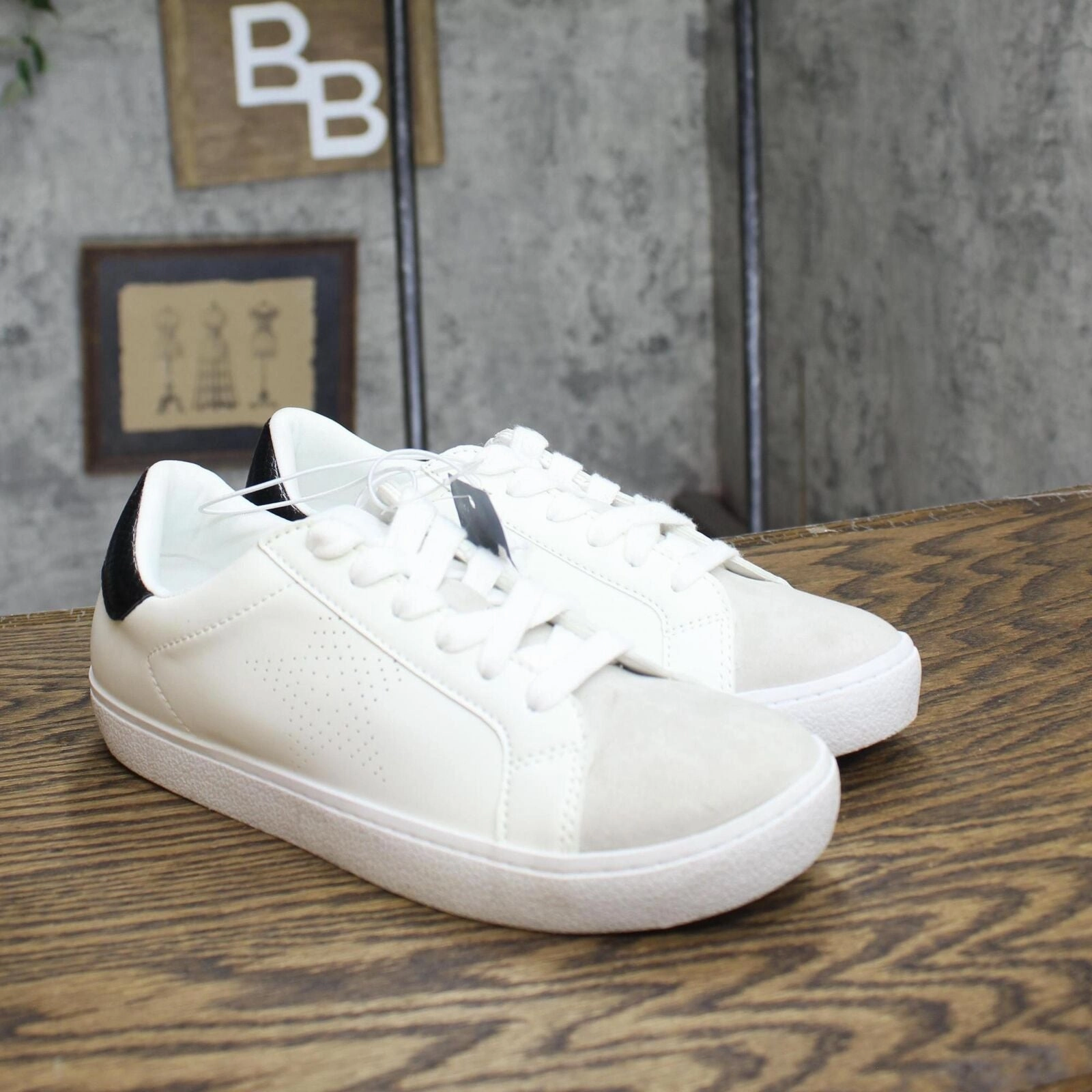 Sneakers For Swollen Feet A New Day Womens Candace Lace-Up Sneakers 87930844 White 6.5M