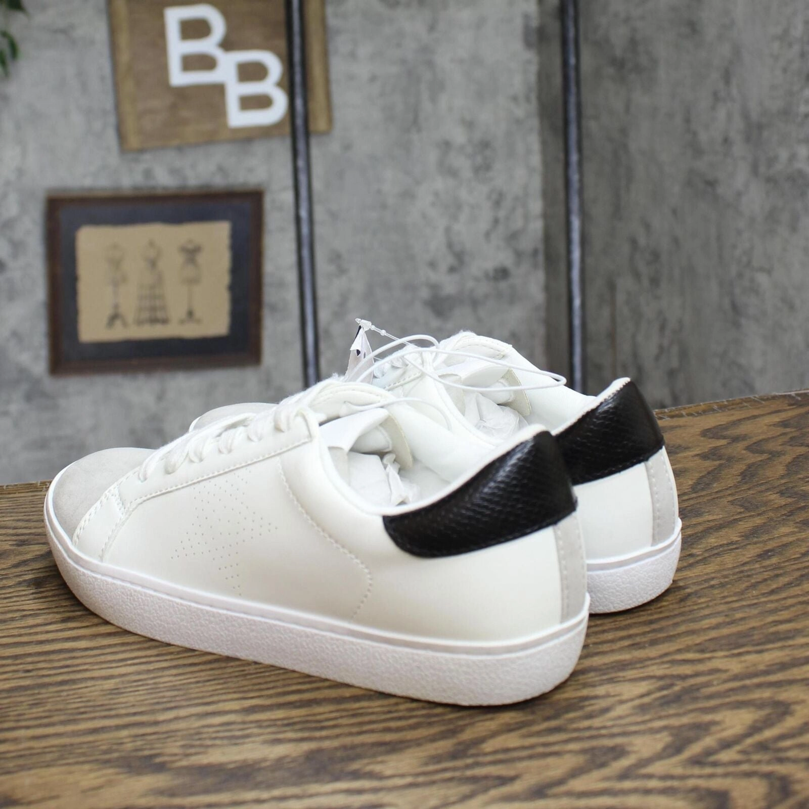 Retro Sneakers A New Day Womens Candace Lace-Up Sneakers 87930844 White 6.5M