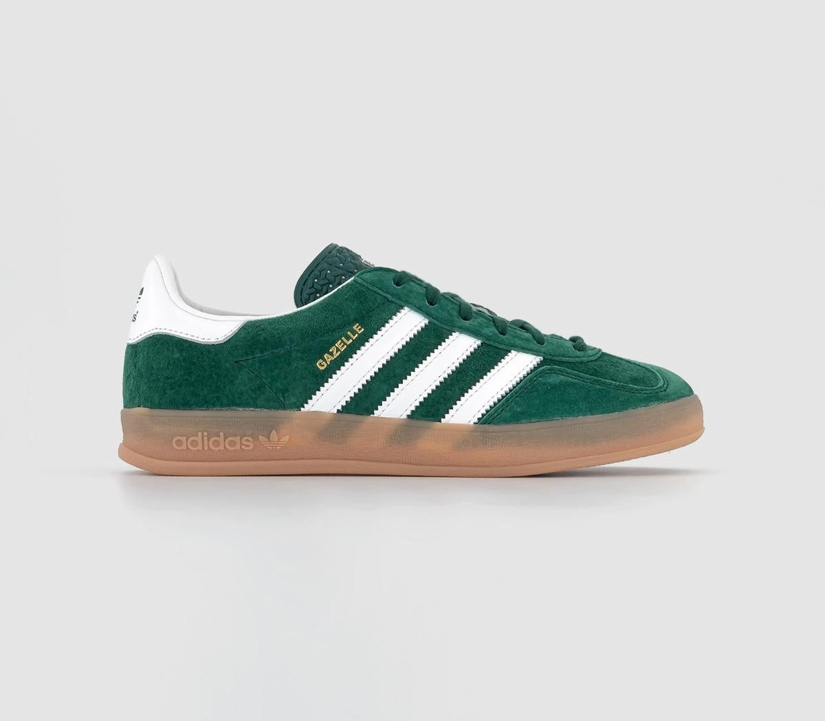 Adidas Grey Running Shoes adidas Gazelle Indoor Collegiate Green White Gum Trainers