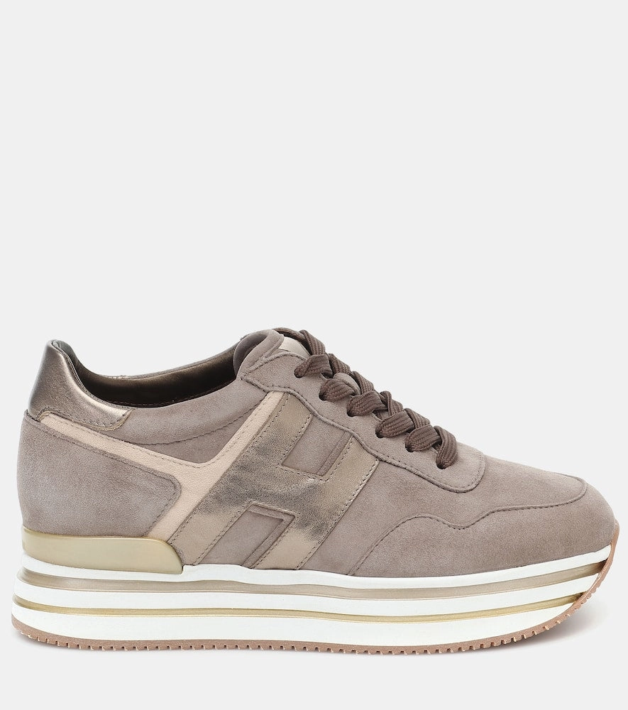 Hogan Midi leather platform sneakers Spanx High Heel Sneakers