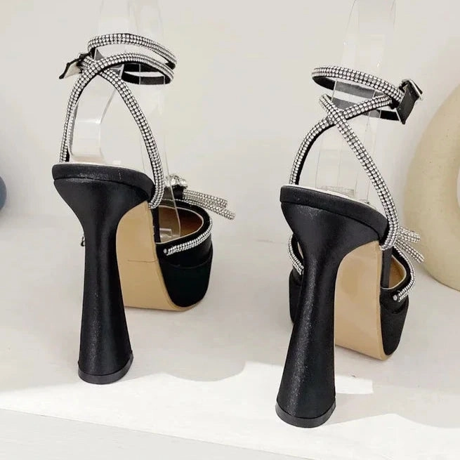 Bowknot Party Pumps Pointed Toe Platform Heel Shoes High Heel Shoe Repair Kit