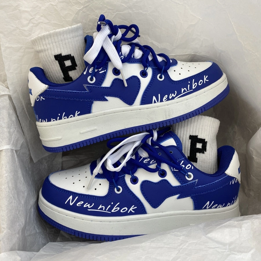 Best Flat Bottom Shoes Brand Lace Up Fashion Sneakers Women Zapatillas Mujer Light Flat Shoes Couple Outdoor Running Shoes For Women Vulcanized Shoes