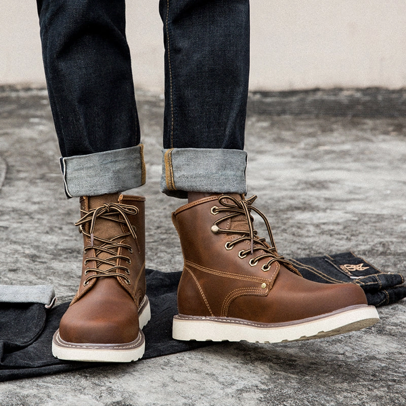 Circle G Cowboy Boots Brave Shoes Mens Boots Motorcycle Casual Boots For Men Waterproof Chukka Boots Mens