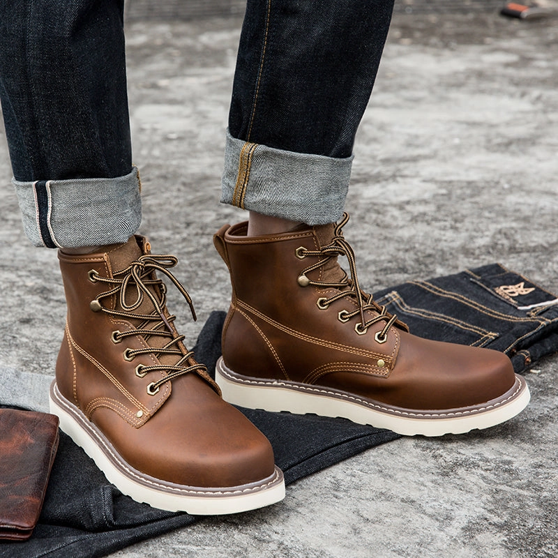 Long Toe Boots Brave Shoes Mens Boots Motorcycle Casual Boots For Men Waterproof Chukka Boots Mens