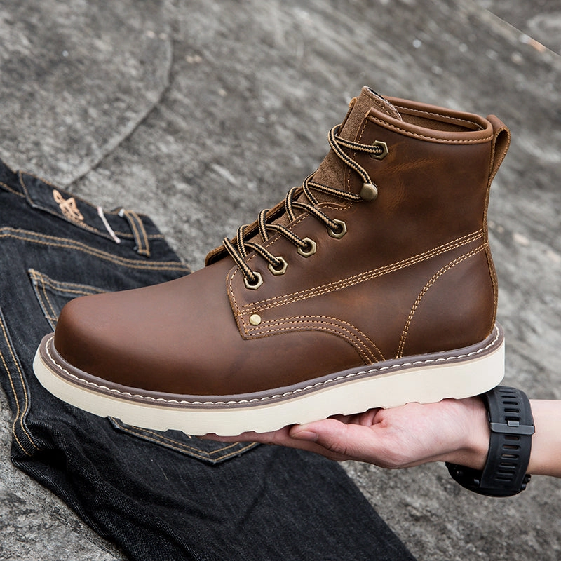 Brave Shoes Mens Boots Motorcycle Casual Boots For Men Waterproof Chukka Boots Mens Dr Martens Boots