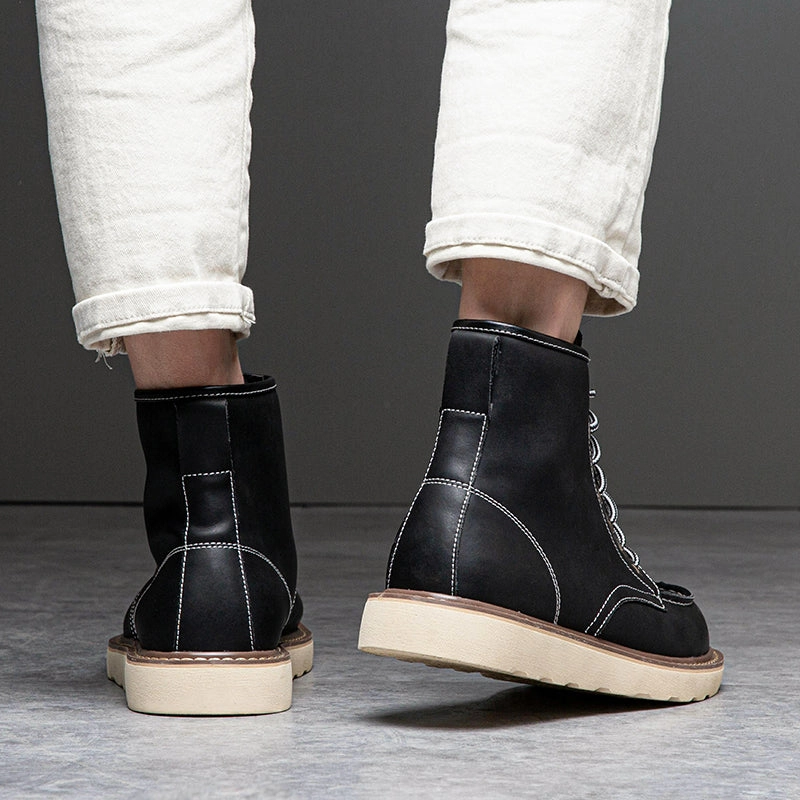 Wide Hiking Boots Brave Shoes Mens Boots Motorcycle Casual Boots For Men Waterproof Chukka Boots Mens