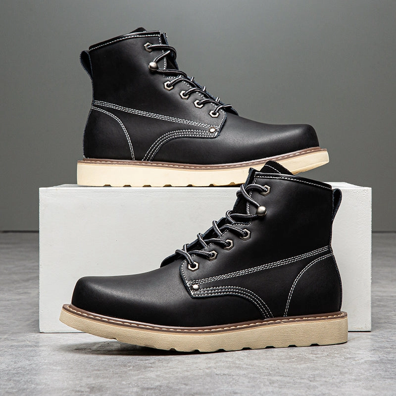 Brave Shoes Mens Boots Motorcycle Casual Boots For Men Waterproof Chukka Boots Mens