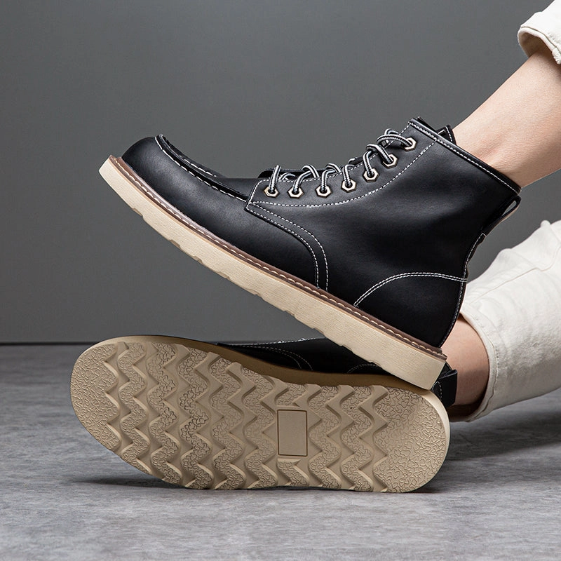 Extra Wide Boots Brave Shoes Mens Boots Motorcycle Casual Boots For Men Waterproof Chukka Boots Mens