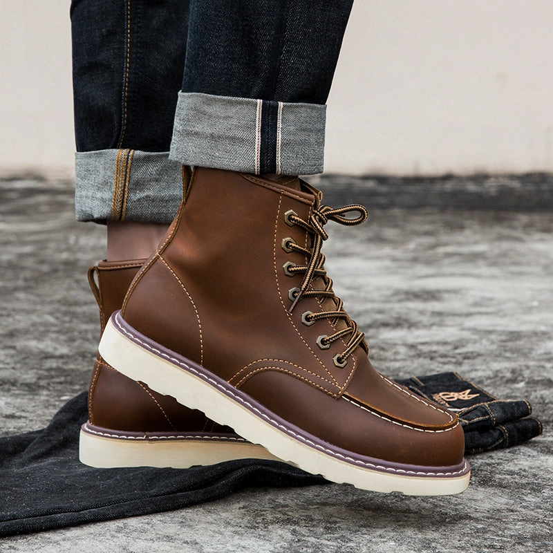 Brave Shoes Mens Boots Motorcycle Casual Boots For Men Waterproof Chukka Boots Mens Raver Boots