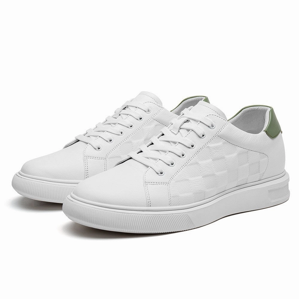 7 CM/2.76 Inches CMR CHAMARIPA  Height Boost White Casual Sneakers Motorsport Sneakers