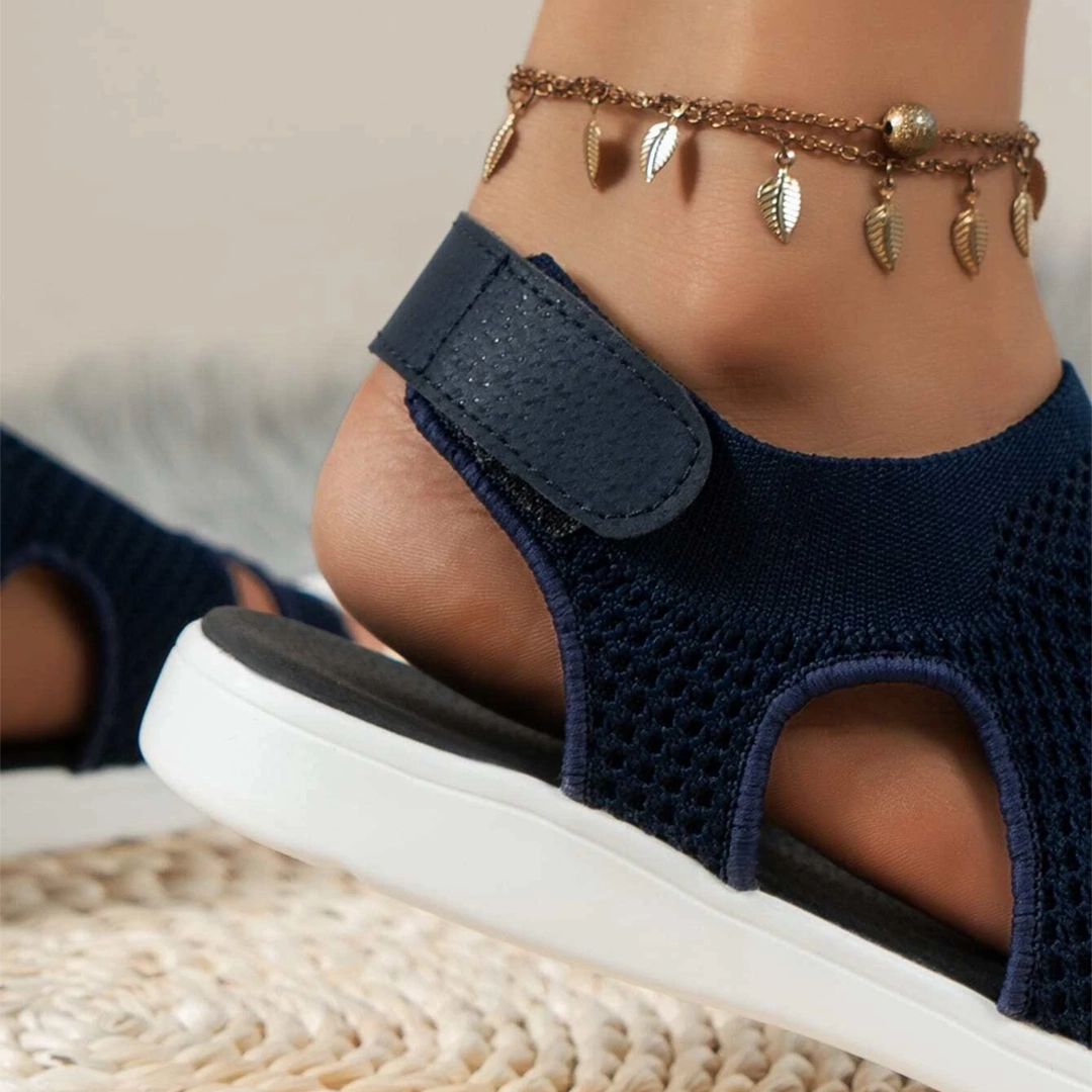 Comfyfleek Arch Support Wide Width Sport Flat Sandals Bike Sandals