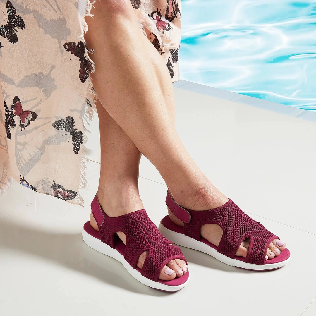 Comfyfleek Arch Support Wide Width Sport Flat Sandals Massage Sandals