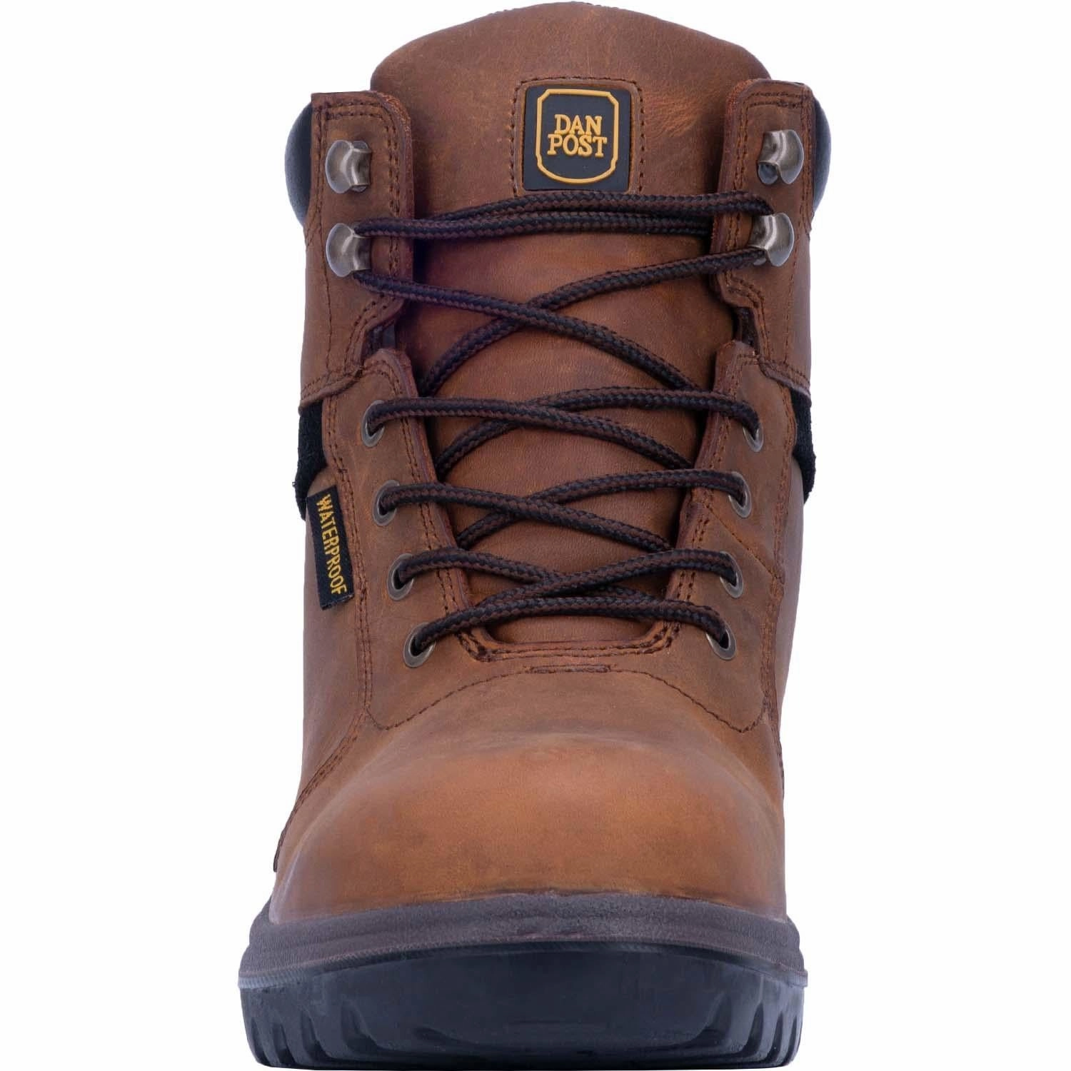 Burgess WATERPROOF Dan Post Mens Round STEEL Toe Bootie TAN (DS) Most Comfortable Combat Boots