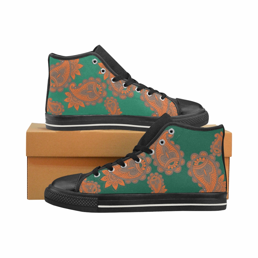 Buy Women Big Size Mandala Print Canvas High Top Shoes at TFS Size 3 High Heels