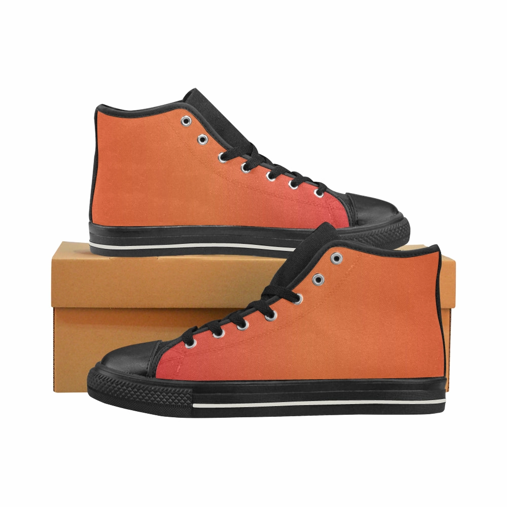 High Heels Onlymaker Buy Women Big Size Tiger Orange Solids Print Canvas High Top Shoes at TFS