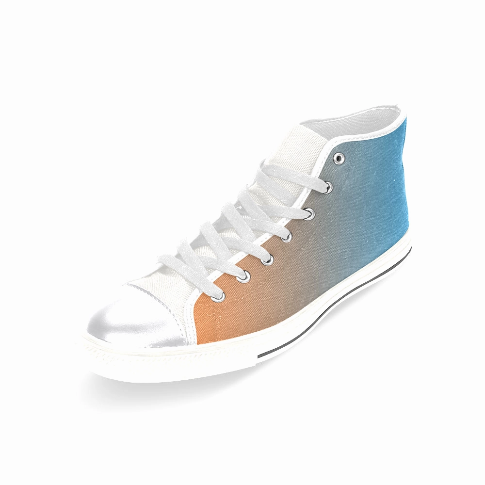 Buy Women's Tiger Orange Solids Print Canvas High Top Shoes at TFS High Heels In Italian