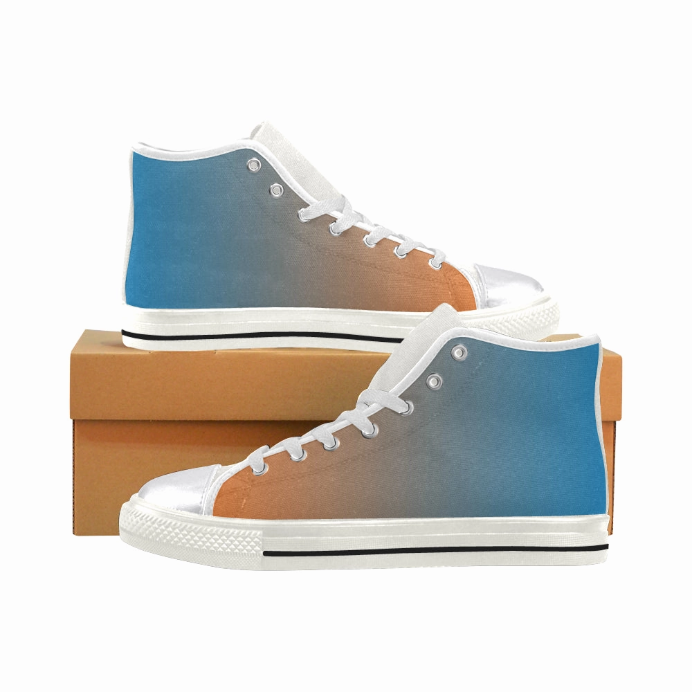 Buy Women's Tiger Orange Solids Print Canvas High Top Shoes at TFS High Heels With Sparkles