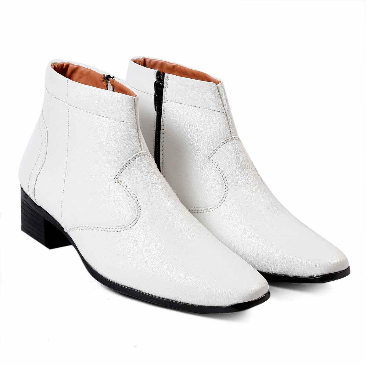 Bxxy Height Increasing Formal Ankle Zipper Boots Boots Extended Calf