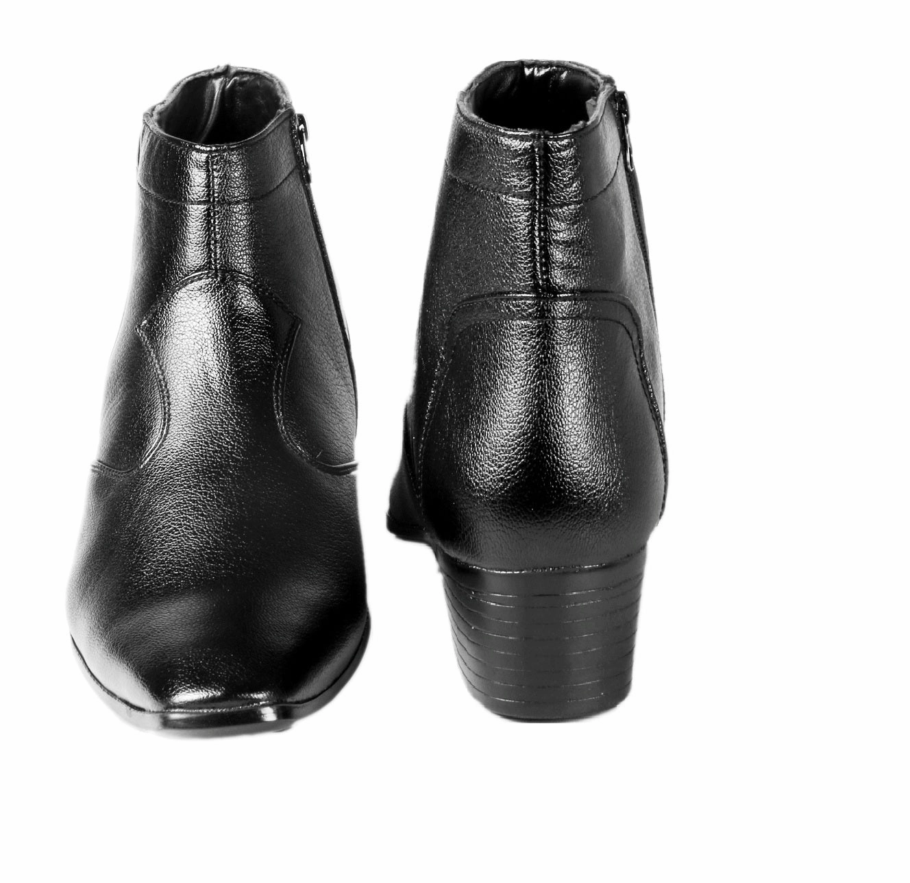 Flowered Boots Bxxy Height Increasing Formal Ankle Zipper Boots