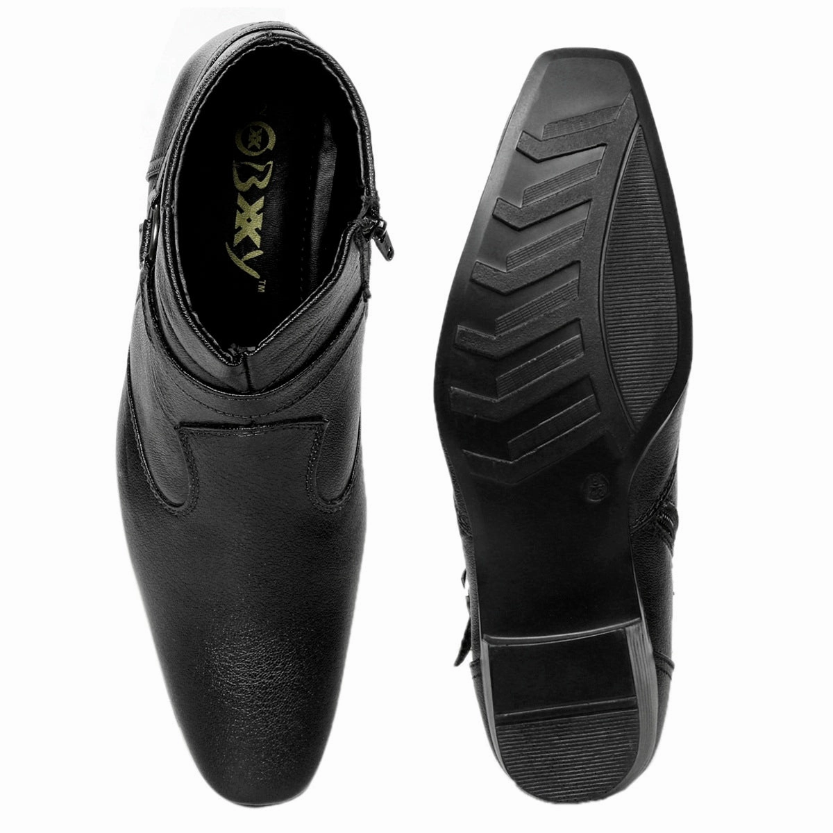 BXXY Height Increasing Office Wear Zipper and Buckle Boots Boots Gore-tex