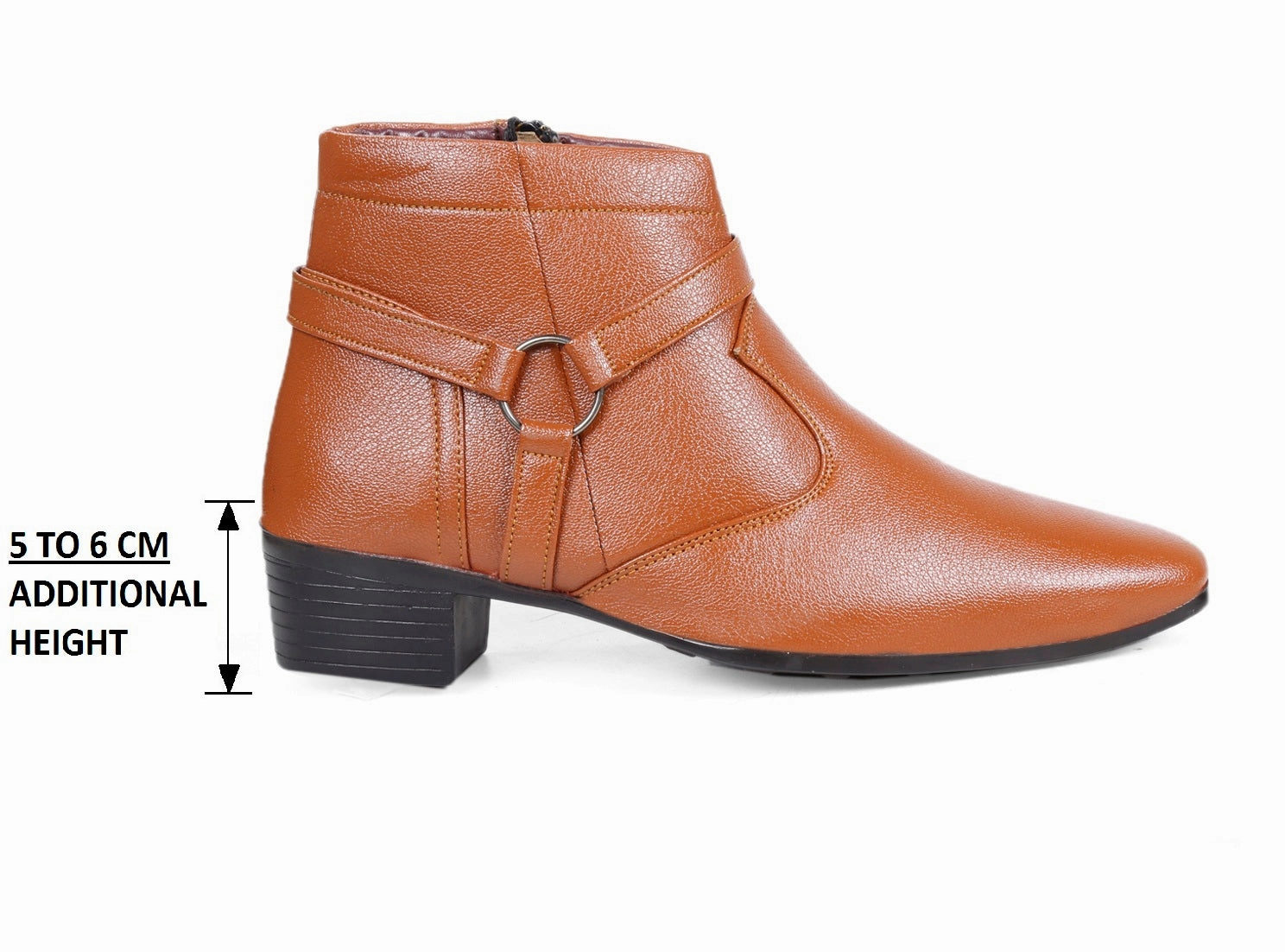 BXXY Men's Work Wear Height Increasing Zipper Boots Wrestling Boots