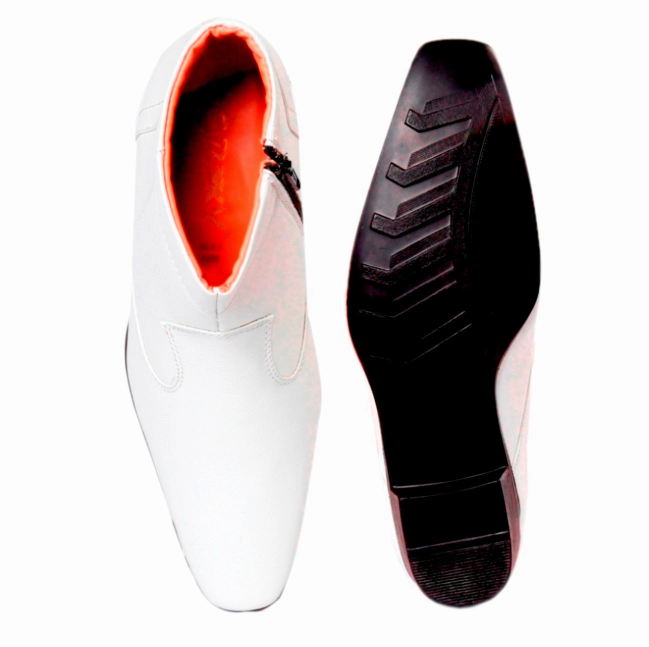 Bxxy Premium Collection Formal Zipper Boots For Men Brown High Heel Boots