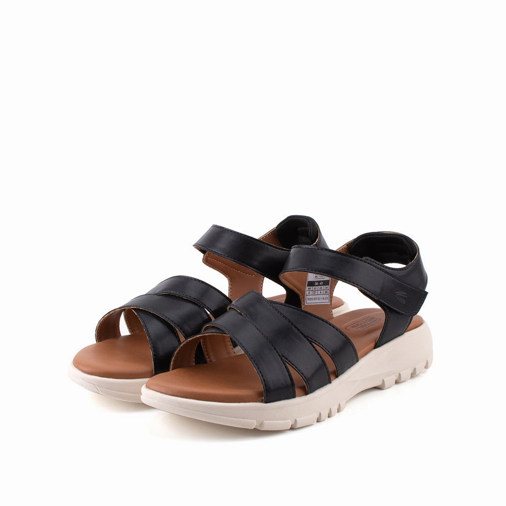 camel active Women Harley Slip-On Sandal - 782303-DZ01SV-1-BLACK Tao Sandals