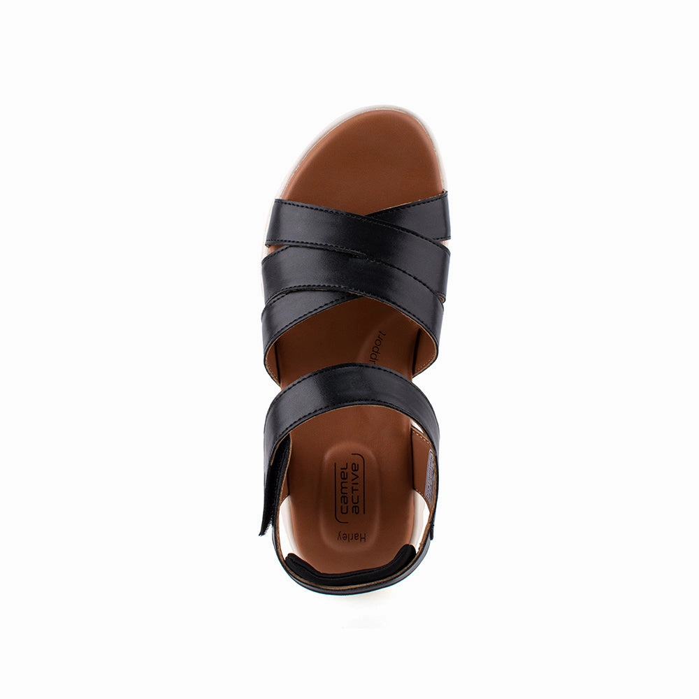 Sandals For Walking All Day camel active Women Harley Slip-On Sandal - 782303-DZ01SV-1-BLACK