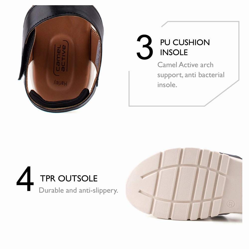 Sandals Made In Italy camel active Women Harley Slip-On Sandal - 782303-DZ01SV-1-BLACK