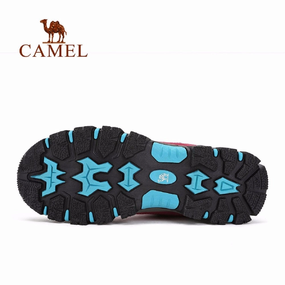 CAMEL Women Outdoor Hiking Shoes Comfortable Breathable Shock Absorption Lace-up Camping Trekking Shoes Best Hiking Shoes For Camino De Santiago