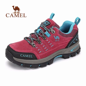 CAMEL Women Outdoor Hiking Shoes Comfortable Breathable Shock Absorption Lace-up Camping Trekking Shoes Coolest Hiking Shoes